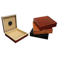 Black Keepsake Box With Wood Top